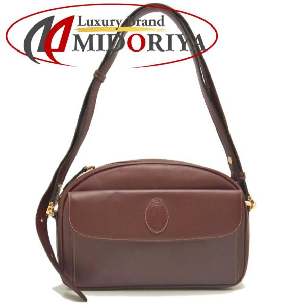 美品　Cartier カルティエ マストライン ショルダーバッグ　ボルドー Cartier（カルティエ） マストライン ショルダーバッグ レザー