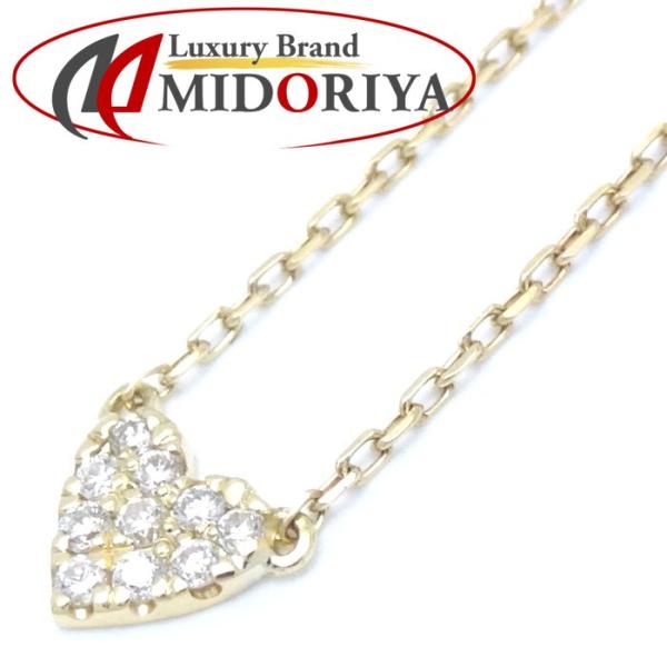 AHKAH（アーカー） ハート ネックレス ダイヤモンド0.05ct K18YG