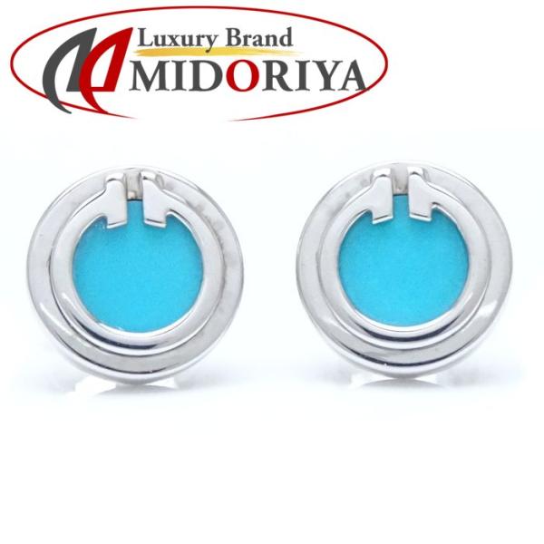 TIFFANY&Co.（ティファニー） T TWO サークル ピアス ターコイズ K18WG