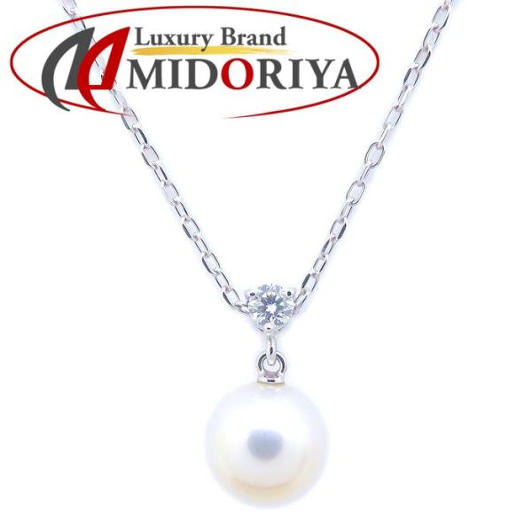 MIKIMOTO ミキモト パール ネックレス 真珠8.4ミリ 1Pダイヤモンド