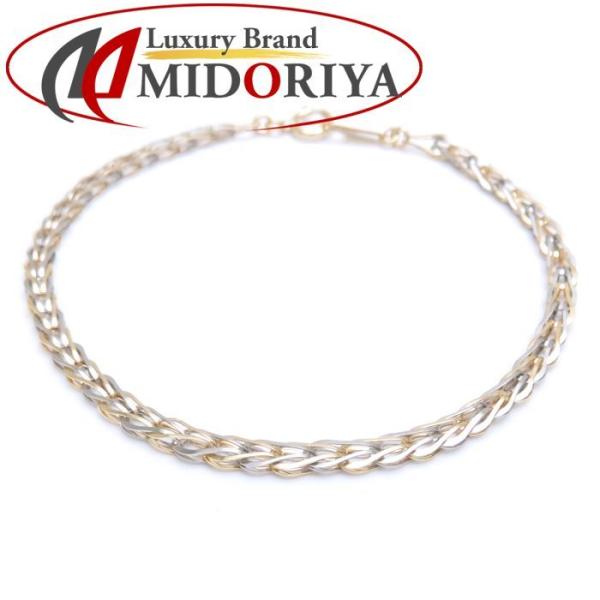 ブレスレット K18YGxPt850 2.8グラム 18cm イエローゴールド プラチナ  