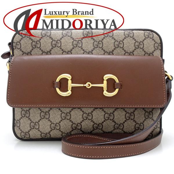 【極美品】グッチ ショルダーバッグ カメラバッグ GGスプリーム×レザー GUCCI（グッチ） 645454 ショルダーバッグ GGスプリームキャンバスx