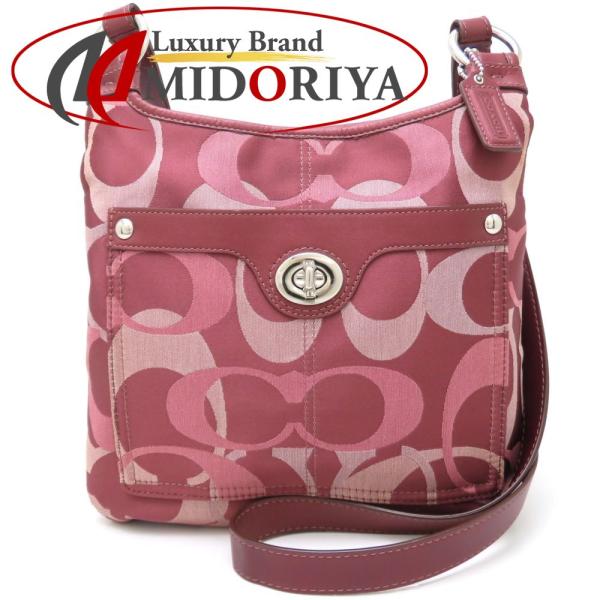 コーチ　ショルダーバッグ COACH（コーチ） F17479 ショルダーバッグ サテンxレザー ボルドー系