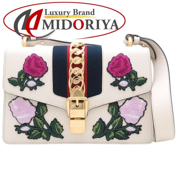 グッチ シルヴィ フラワー エンブロイダリー スモール 421882　a GUCCI グッチ シルヴィ フラワー エンブロイダリー 421882 ショルダー