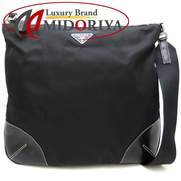 PRADA プラダ ショルダーバッグ バッグ テスート ナイロン 斜め掛け 黒 PRADA（プラダ） BT0326 ショルダーバッグ テスート ナイロンxレザー