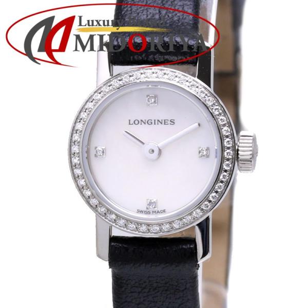 ロンジン ミニ L2.303.0 ダイヤベゼル 腕時計 クォーツ レディース LONGINES（ロンジン） ミニ L2.303.0.87.2 ベゼルダイヤ 4Pダイヤ