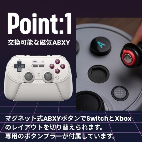 �X�C�b�` �R���g���[���[ ���� 8bitdo �R���g���[���[ Pro 3 Bluetooth �p�[�v�� PRO3BLUETOOTHPL ���i�摜5