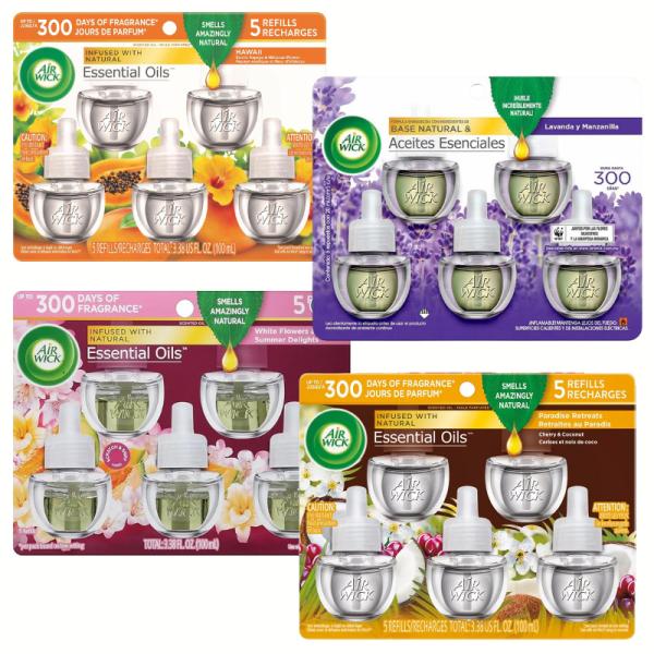 【Air Wick エッセンシャルオイル リフィル 5個セット】ハワイの風を感じる、贅沢な空間演出■商品詳細・ブランド：Air Wick （エアウィック）・用途：部屋、玄関、寝室、トイレなど空間芳香・消臭・特徴：天然由来のエッセンシャルオイ...