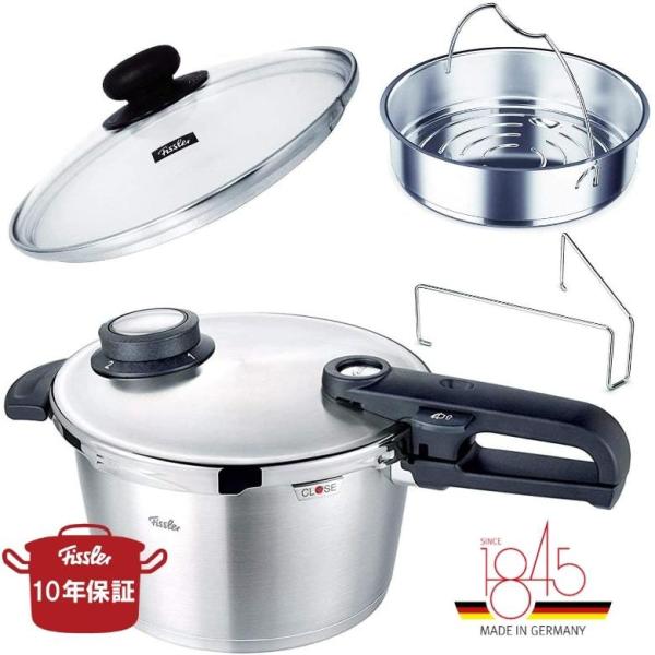 フィスラー圧力鍋 プレミアム 4.5 L 付属品あり プレミアム（Fissler） 台数限定価格！ フィスラー(Fissler) 圧力鍋