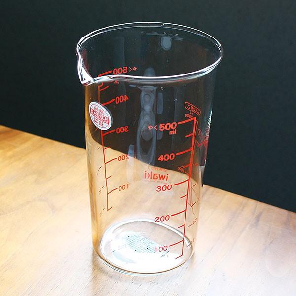 計量カップ ガラス 耐熱 メジャーカップ 500ml イワキ KBTMC500