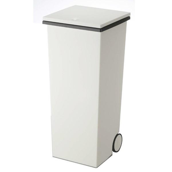 ゴミ箱 24L クードスクエア プッシュペール ホワイト×ブラック