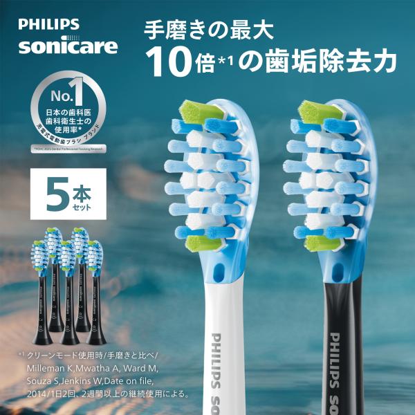 【本体カラー】ホワイトブラック【本体サイズ(H×W×D)】86x18x22mm(キャップ含)【本体重量】約7g【同梱品】・プレミアムクリーン替えブラシレギュラー5本【機能】・RFID対応ブラシ・交換時期お知らせ機能【対応機種】フィリップス ...