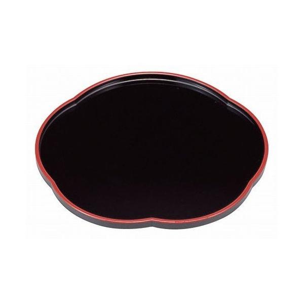 お盆 梅型盆黒天朱9寸 [26.5 x 26.5 x 1.3cm] ABS樹脂 (7-114-13) 料亭 旅館 和食器 飲食店 業務用