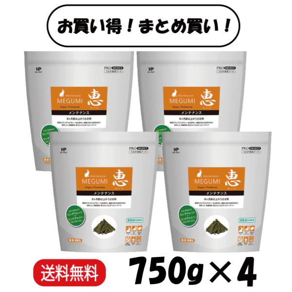 まとめ買い ハイペット 恵 メンテナンス 750g ×4