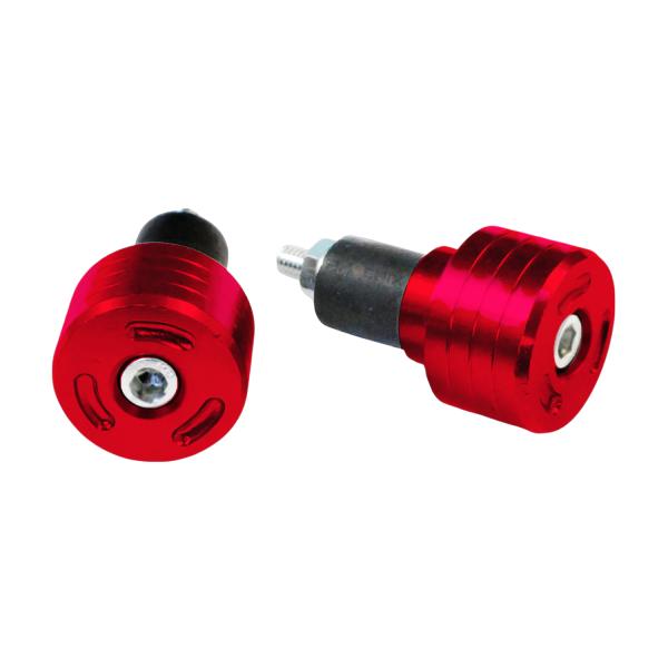 アルミ バーエンド M6 P1.0 汎用 左右 セット 16mm レッド モンキー ゴリラ エイプ ハンドル グリップ バイク