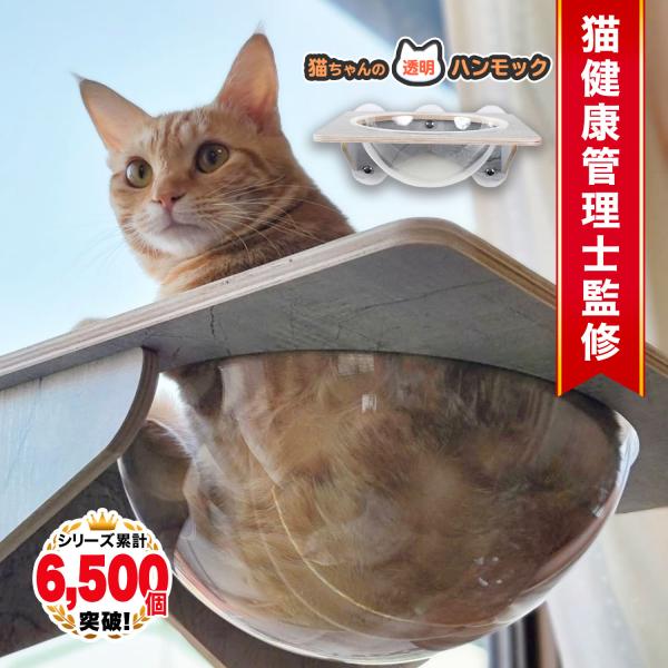 透明な球体で、下から覗くと猫ちゃんの可愛い肉球が見えちゃう！強力吸盤タイプの窓用ハンモックです。（窓以外にも、壁やタイルなど【凹凸のないツルツルした面】でしたら設置可能です。）人気の【ドデカ吸盤ニャンモック】と同様の吸盤なので、しっかりくっ...