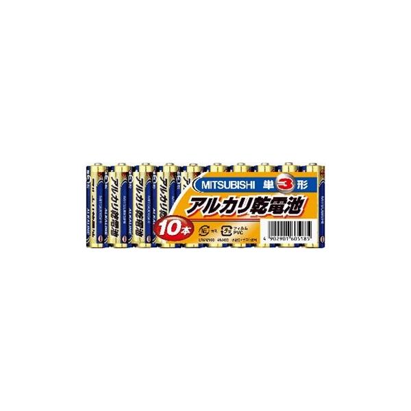 メール便発送・全国送料無料(4パックまで送料0円) 三菱 アルカリ乾電池 LR6N/10S 【単三形10本入り】★メーカー倉庫より商品手配　品質管理万全★