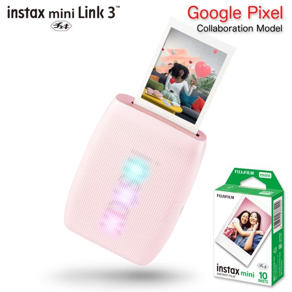 【新登場！今なら専用フィルム10枚が付いてくる！】 人気のスマホプリンター「instax mini Link 3」にGoogleのスマートフォン「Google Pixel」シリーズとコラボした新色「Collaboration Model」が...
