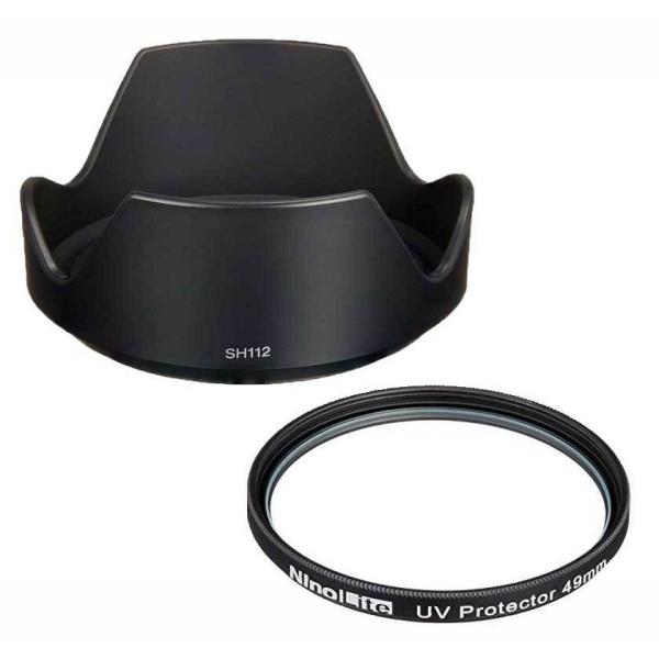 関連品：カメラ レンズフード 用 一眼レフ キャノン sony soniの 49mm ミリズームレンズ用 Sony Wide angle 広角 lens hood EFレンズ 望遠レンズ保護用 交換レンズ ALC-SH112 FE 28mm...