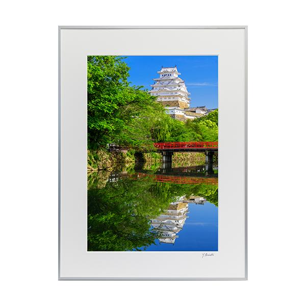 A3ノビ301 内堀に映る姫路城大天守　3~10日で発送致します。