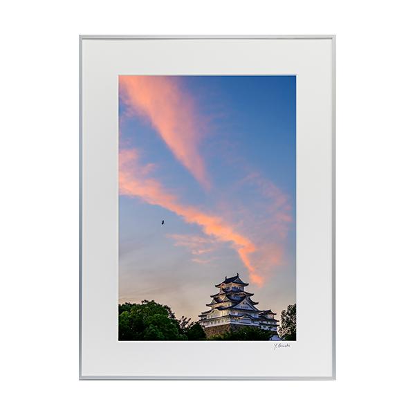 A3ノビ302 夕焼雲と姫路城　3~10日で発送致します。