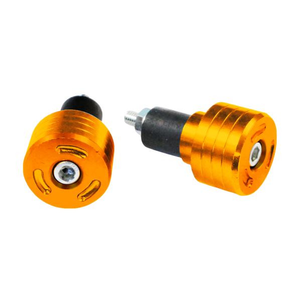 アルミ バーエンド M6 P1.0 汎用 左右 セット 16mm ゴールド モンキー ゴリラ エイプ ハンドル グリップ バイク