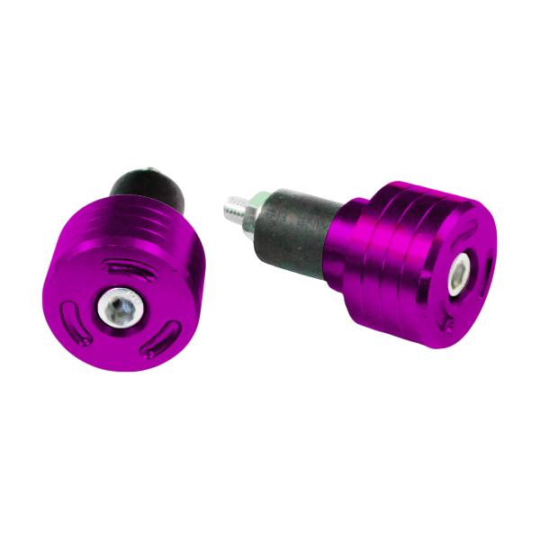 アルミ バーエンド M6 P1.0 汎用 左右 セット 16mm パープル モンキー ゴリラ エイプ ハンドル グリップ バイク