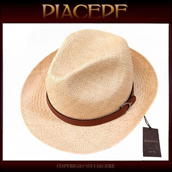 グッチ 帽子 ストローハット 訳あり格安 GUCCI 309130 新品
