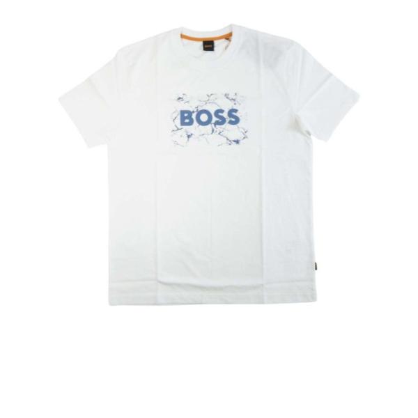 新品HUGO ホワイト半袖シャツ★ヒューゴボスBOSS HUGO BOSS ヒューゴ ボス Tシャツ 半袖 メンズ コットン Regular