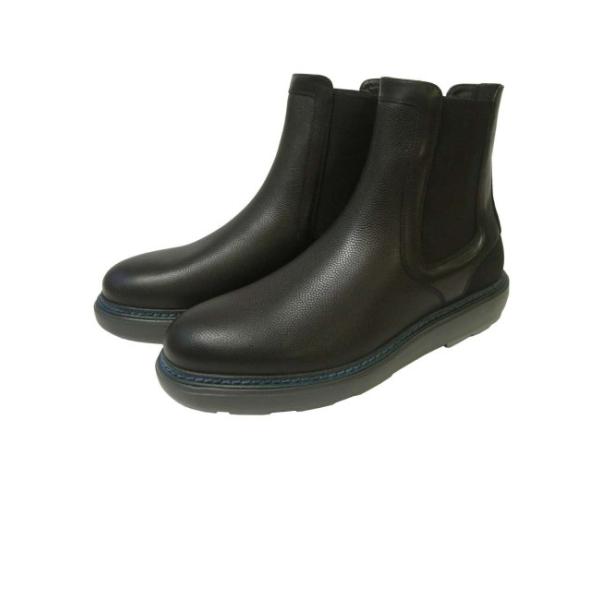 FERRAGAMO フェラガモ ブーツ レザー メンズ サイドゴア ブラック