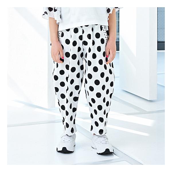 garcon la raison ワイドジョッパーズパンツ ロングパンツ ドット ゆったり モード系 ギャルソンラレゾン 22612T 子供 女の子 男の子