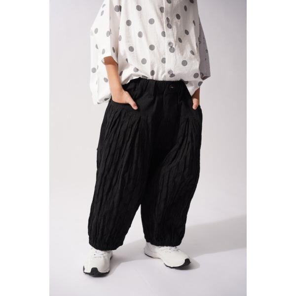 garcon la raison ワイドパンツ ロングパンツ 切替 シャーリング素材 ゆったり モード系 ギャルソンラレゾン 41614T 子供 女の子 男の子