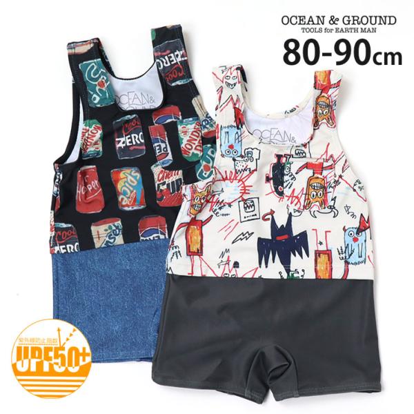 ■素材本体：ポリエステル85%，ポリウレタン5%■カラーアイボリー ブラック （ 黒 白 ）■ブランド名OCEAN&amp;GROUND オーシャンアンドグラウンド■サイズ80cm 90cm■参考寸法(単位：約/cm)サイズ=肩から股下cm...