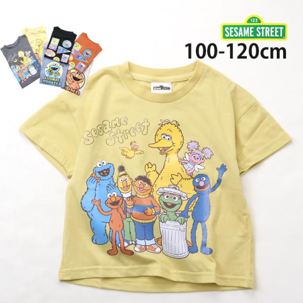 セサミストリート キッズ 半袖Tシャツ キャラクター エルモ クッキー