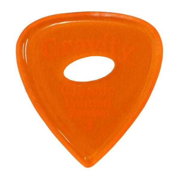 GRAVITY GUITAR PICKS sbN NVbNE|CebhEX^_[h@GvXObvz[ m3.0 mm with Elipse Grip Hole, Orangen 