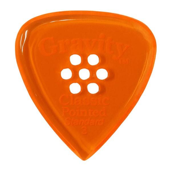 GRAVITY GUITAR PICKS sbN NVbNE|CebhEX^_[h@}`z[ m3.0 mm with Multi-Hole, Orangen 