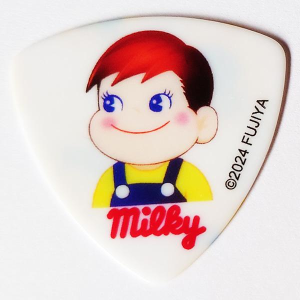 ポコちゃん　ピックペコちゃん×ライブラインのコラボ誰もが知っているあのミルキーデザインのギターピックです。形状：トライアングル厚さ：1.00mm材質：セルロイド販売単位：1枚
