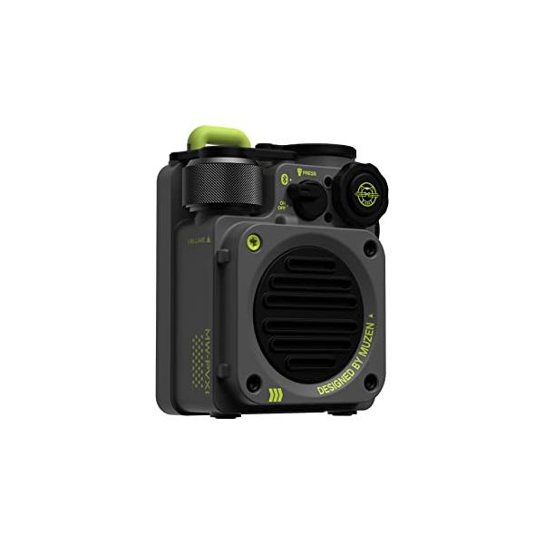 muzen Wild Mini Bluetooth Speaker, Waterproof IPX5 (Metal Gray)
