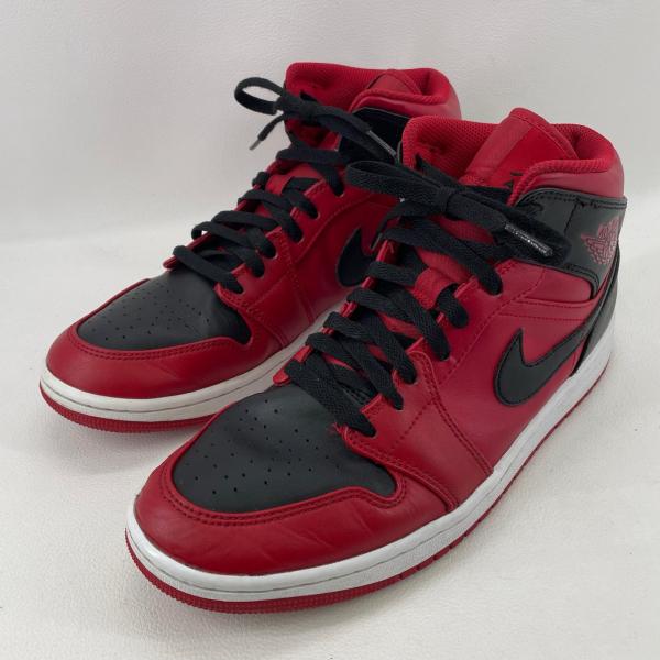 【中古】 ナイキ エアジョーダン 1 ミッド スニーカー ジム レッド 27.5cm 554724-660 NIKE AIR JORDAN 1 MID GYM RED 2022 USED ◆2003