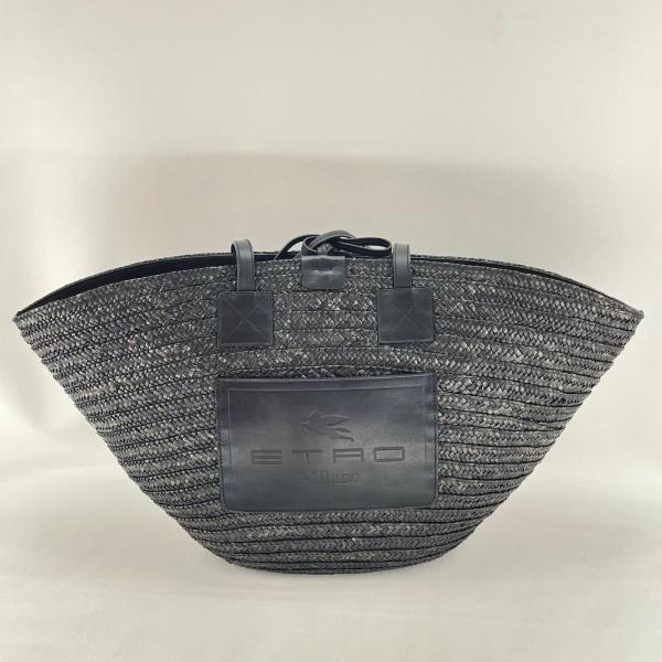 ETRO（エトロ） トートバッグ ブラック かごバッグ 1N419・9916_02-10
