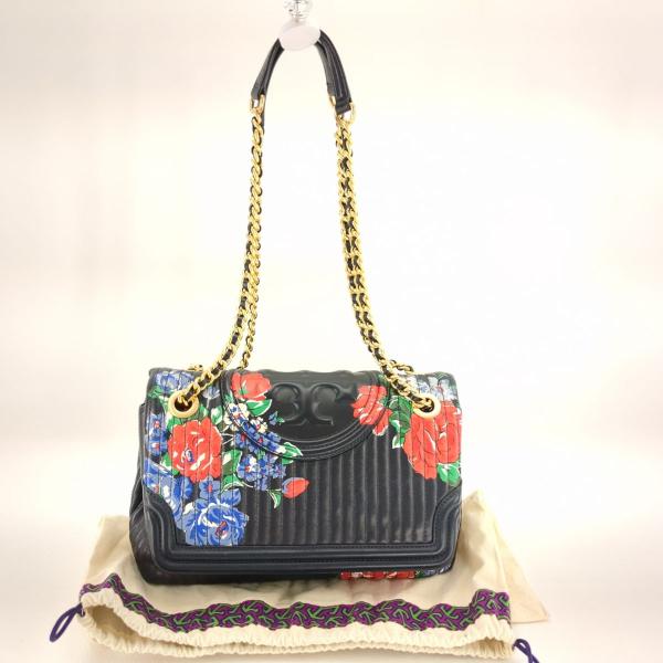 Fleming TORYBURCH トリーバーチ チェーンショルダーバッグ ネイビー