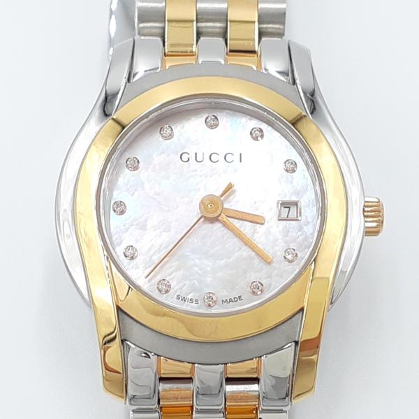 GUCCI（グッチ） 保証付 YA055536(5500L) ピンクシェル・D11P文字盤