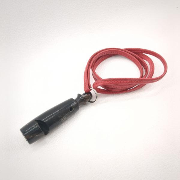 希少/美品✨エルメス シフレ ドッグホイッスル 犬笛 笛 レザー ブラック 黒 HERMES（エルメス） 希少・美品】エルメス シフレ 水牛 ホイッスル
