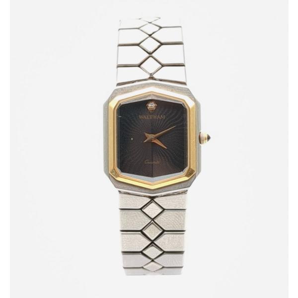 WALTHAM（ウォルサム） 保証付 1Pダイヤモンドウォッチ WALTHAM