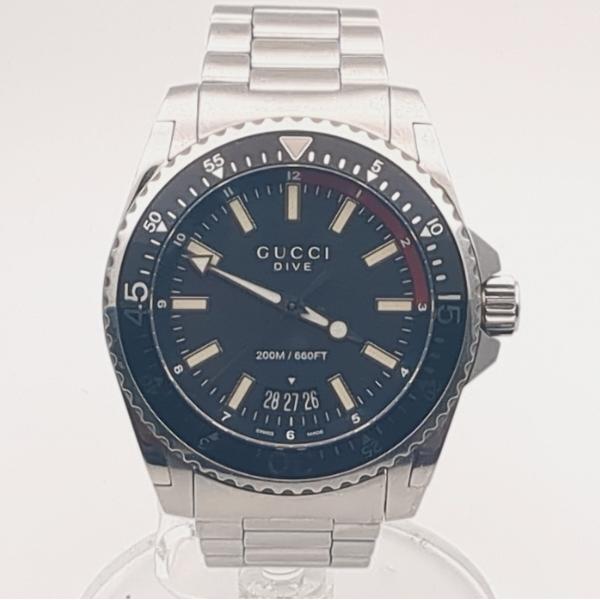 GUCCI DIVE YA136212 ダイヴ 136.2 ダイブ グッチ腕時計 GUCCI（グッチ） ダイブ YA136212 クオーツ メンズ 腕時計 ブラック