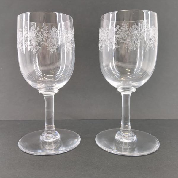 バカラ 美品 セビーヌ ウォーターグラス ワイングラス 2客セット バカラ 美品 セビーヌ ウォーターグラス ワイングラス 2客セット