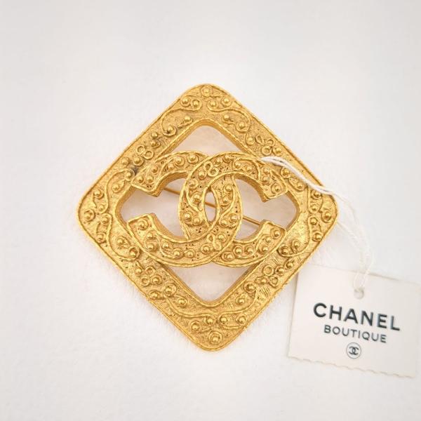 CHANEL シャネル ブローチ ココマーク 94 A ゴールド ひし形 約 CHANEL シャネル ブローチ ココマーク 94 A ゴールド ひし形 約