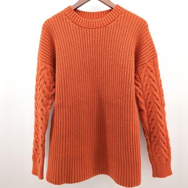 1piu1uguale3 MRK132 WOL057 DROP SHOULDER CREW ERICA オレンジ SIZE 