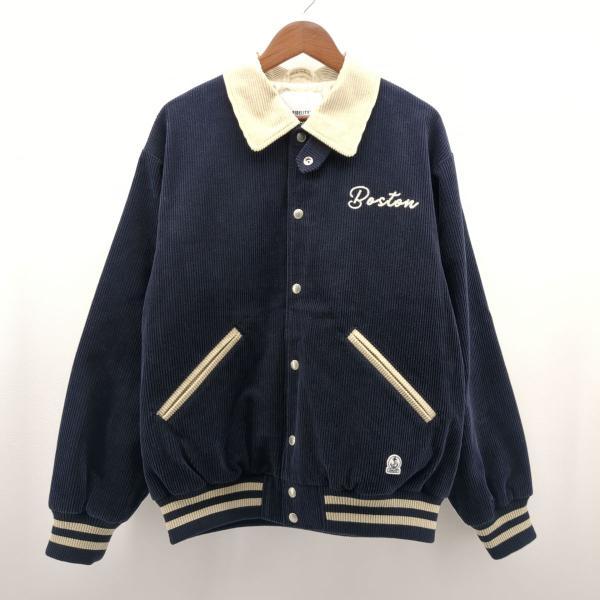 フィデリティ×スクーカム スタジャン コーデュロイ ネイビー SIZE L