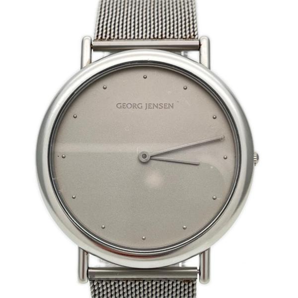 保証付 Georg Jensen ジョージ ジェンセン 腕時計 クオーツ ソーラップ&amp;ボンデラップ 347 ステンレススチール ◆2006